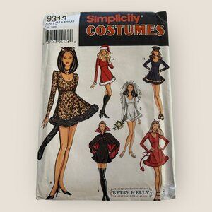 Vintage Simplicity Costumes Sewing Pattern 9313 Cat Bride Devil Cop More Sz 6-12
